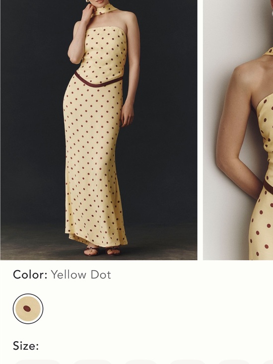 BHLDN Dresses & Skirts - READ DESCRIPTION!! BHLDN strapless maxi dress yellow & burgundy